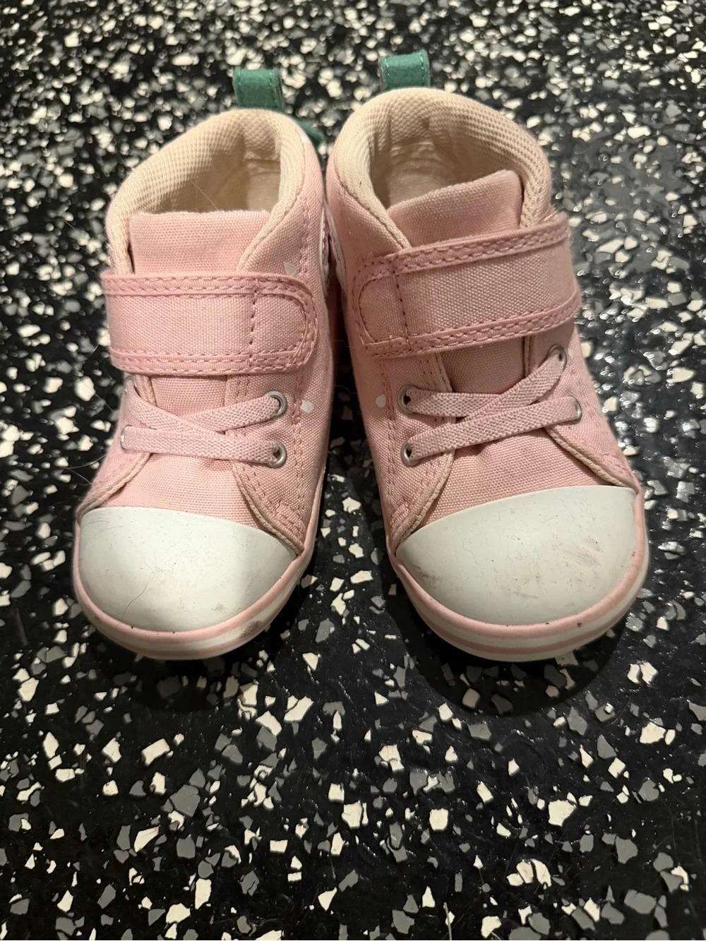 Converse Pink Canvas Baby Walker Sneakers with White Toe